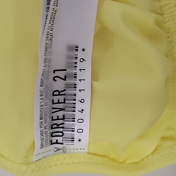 NWT, Forever 21 Mix & Match two piece bikini set in yellow women's size Small - Picture 6 of 10